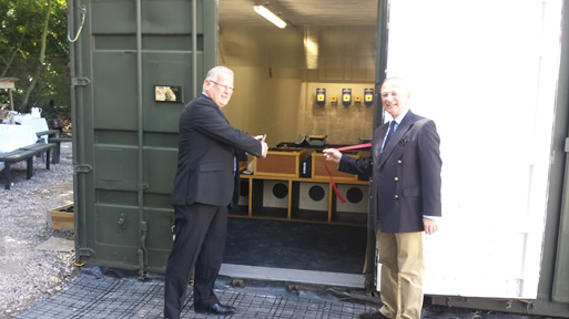 Major General Burley and Mr Alan Staples from Sodexo at the Army Markmanship Training Centre